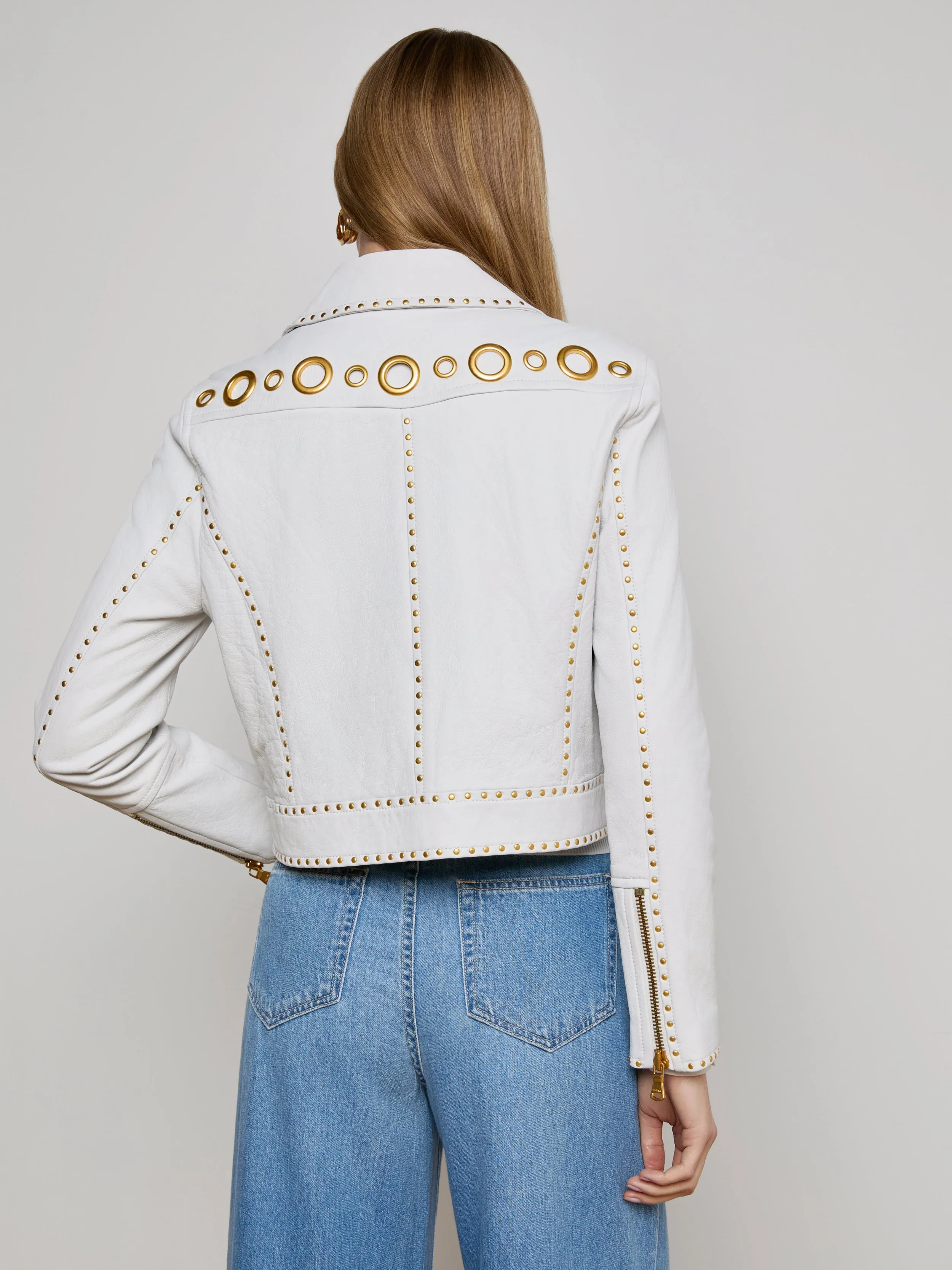 Aelin Studded Leather Jacket