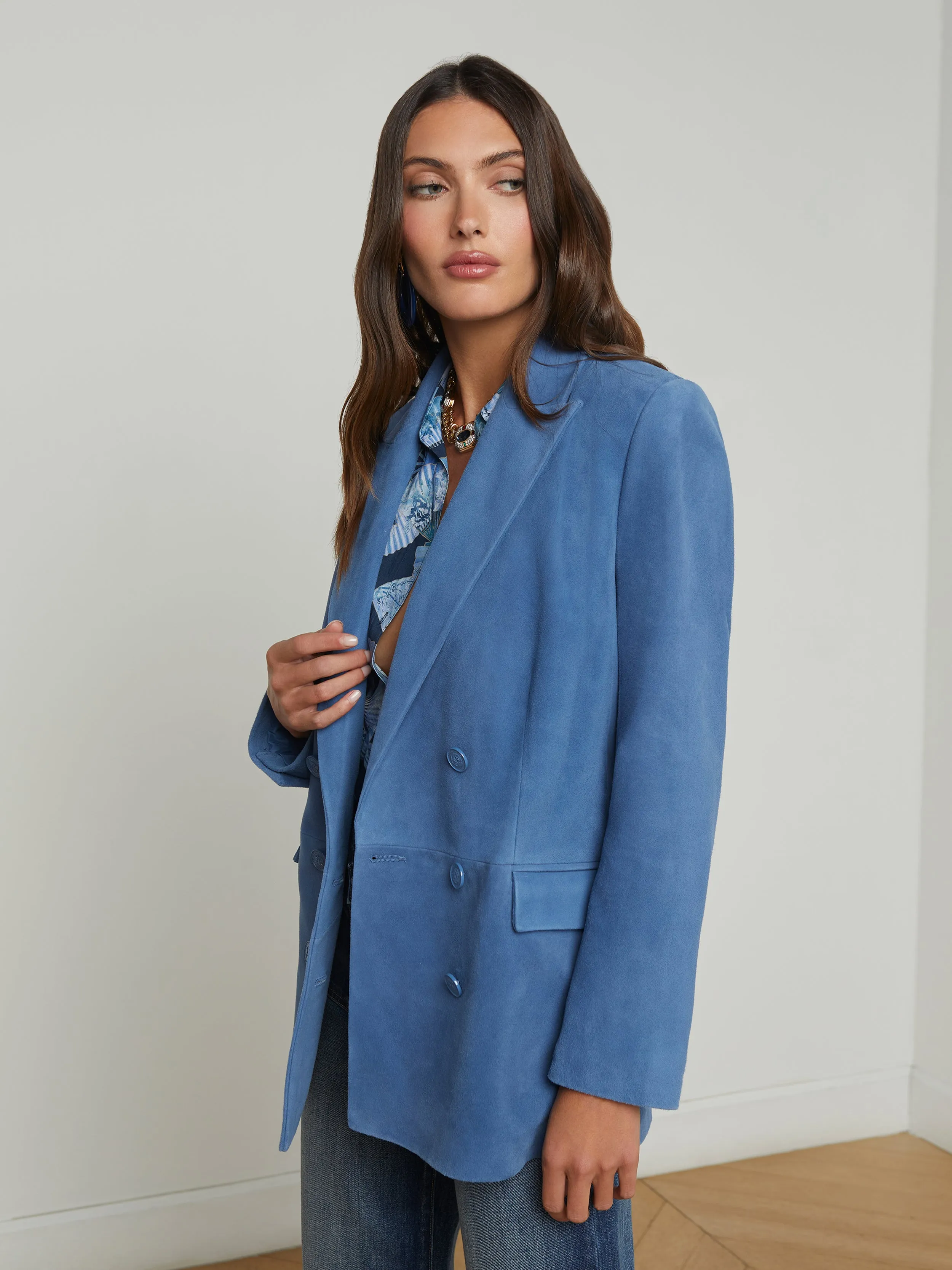 Aimee Oversized Suede Blazer