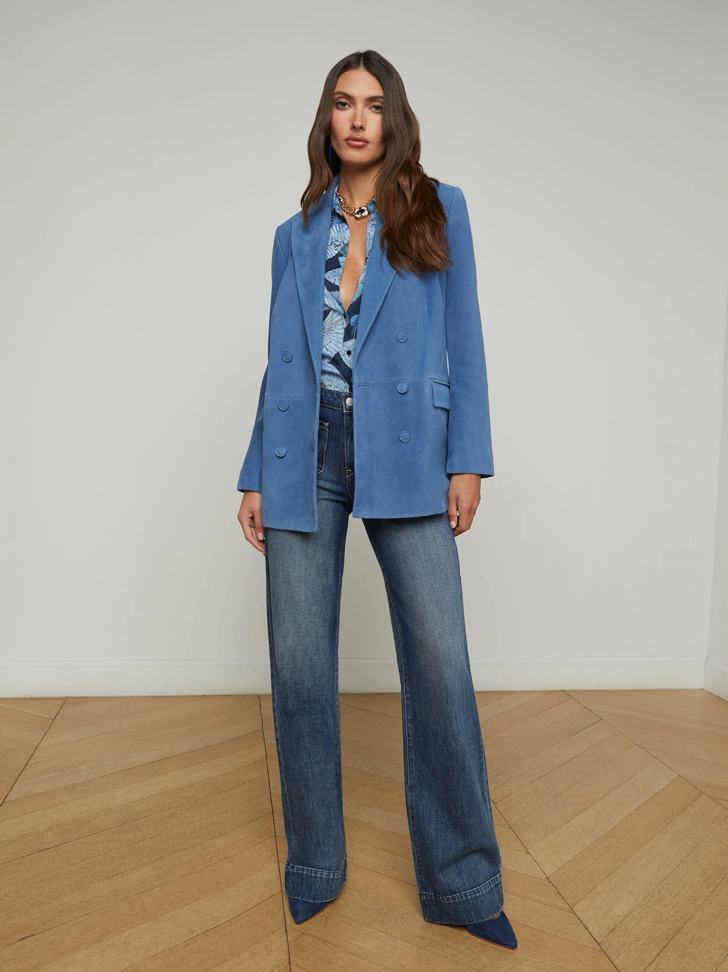 Aimee Oversized Suede Blazer