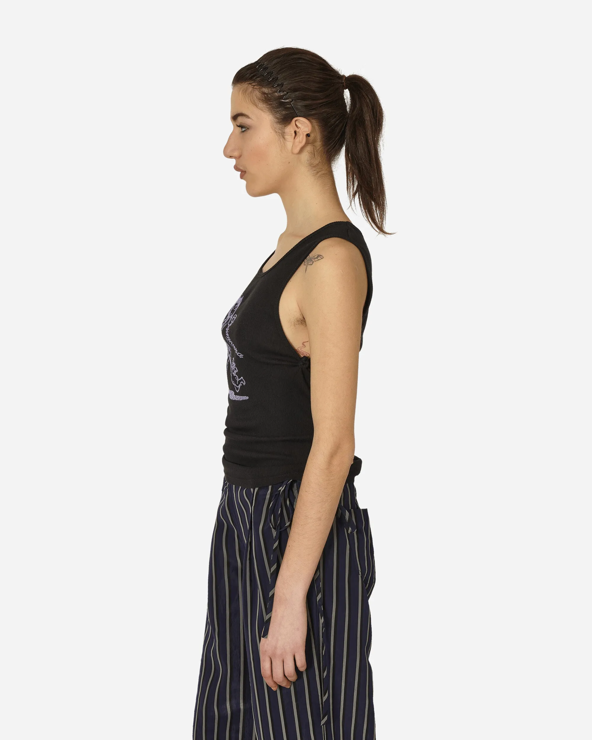 Bedazzle Devil Knot Tank Top Black