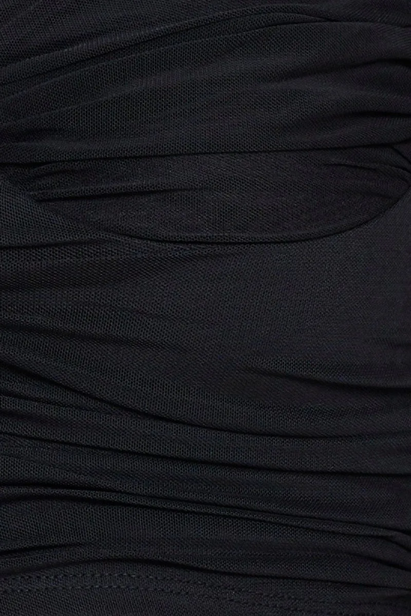 Black Crop Top Long Sleeve