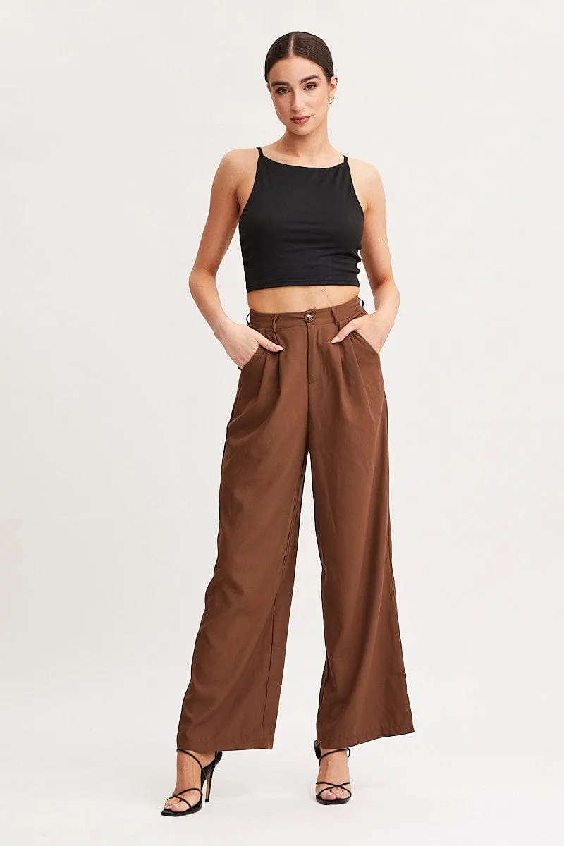 Black Singlet Top Sleeveless