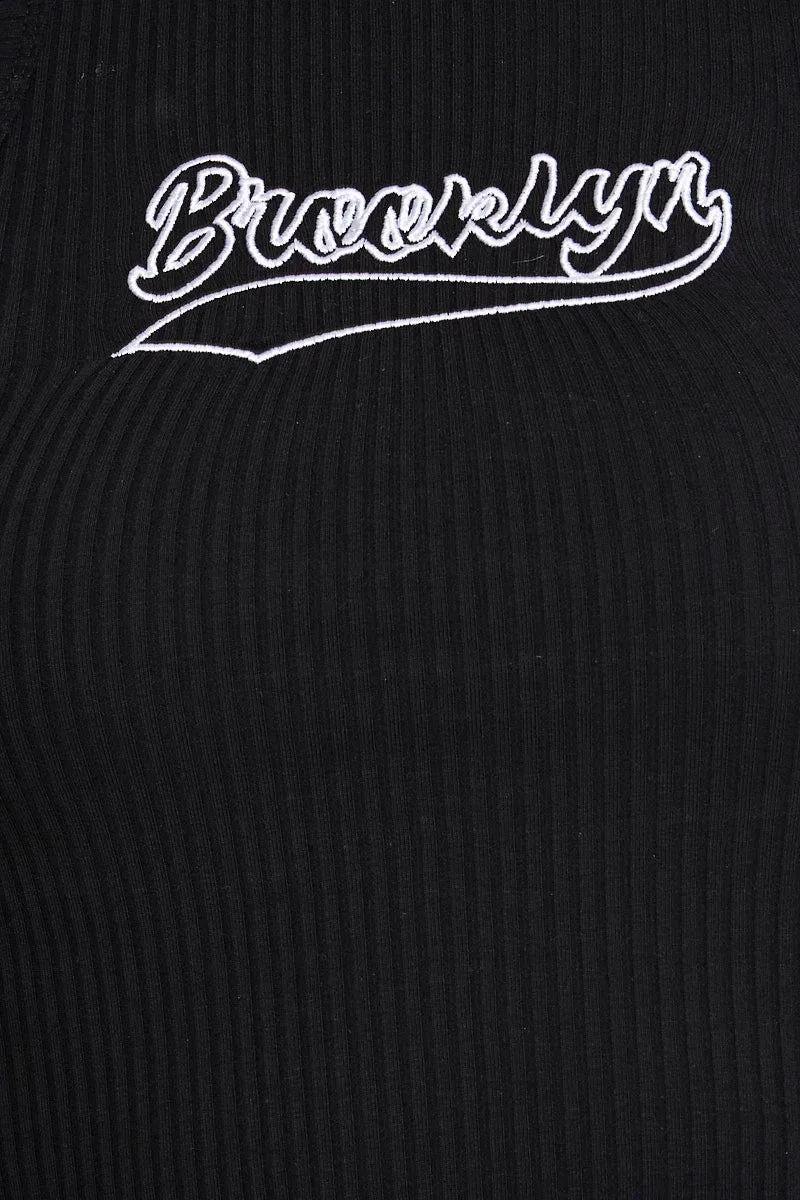 Black Singlet Top
