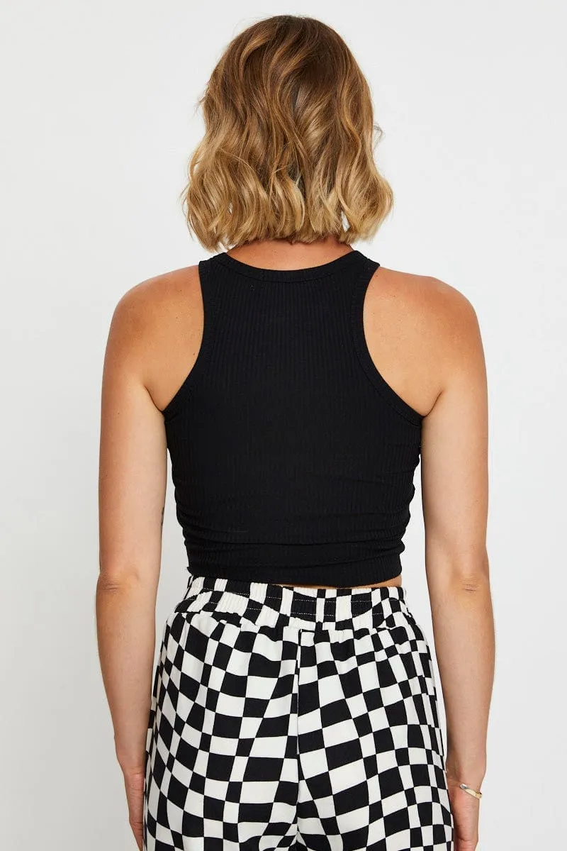 Black Singlet Top