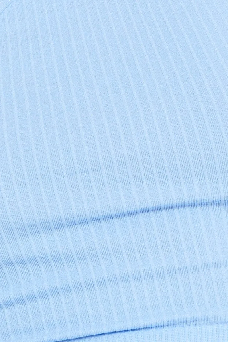 Blue Crop Top Seamless