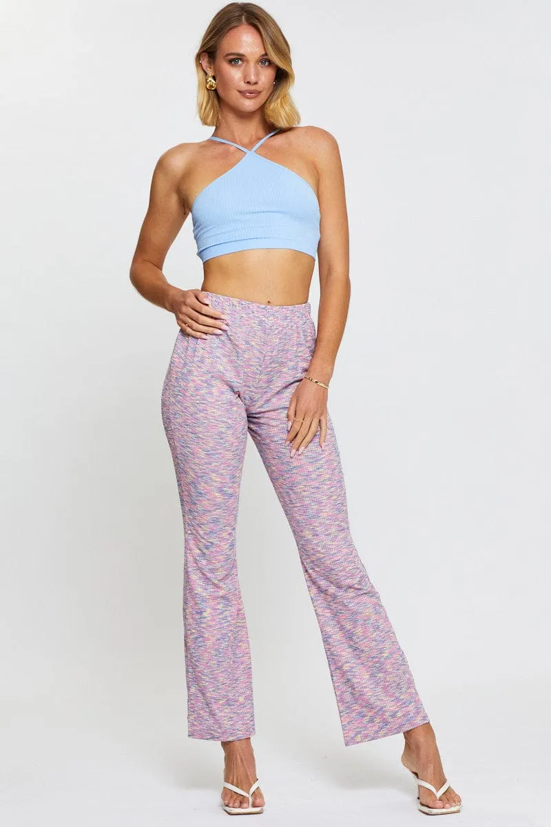 Blue Crop Top Seamless