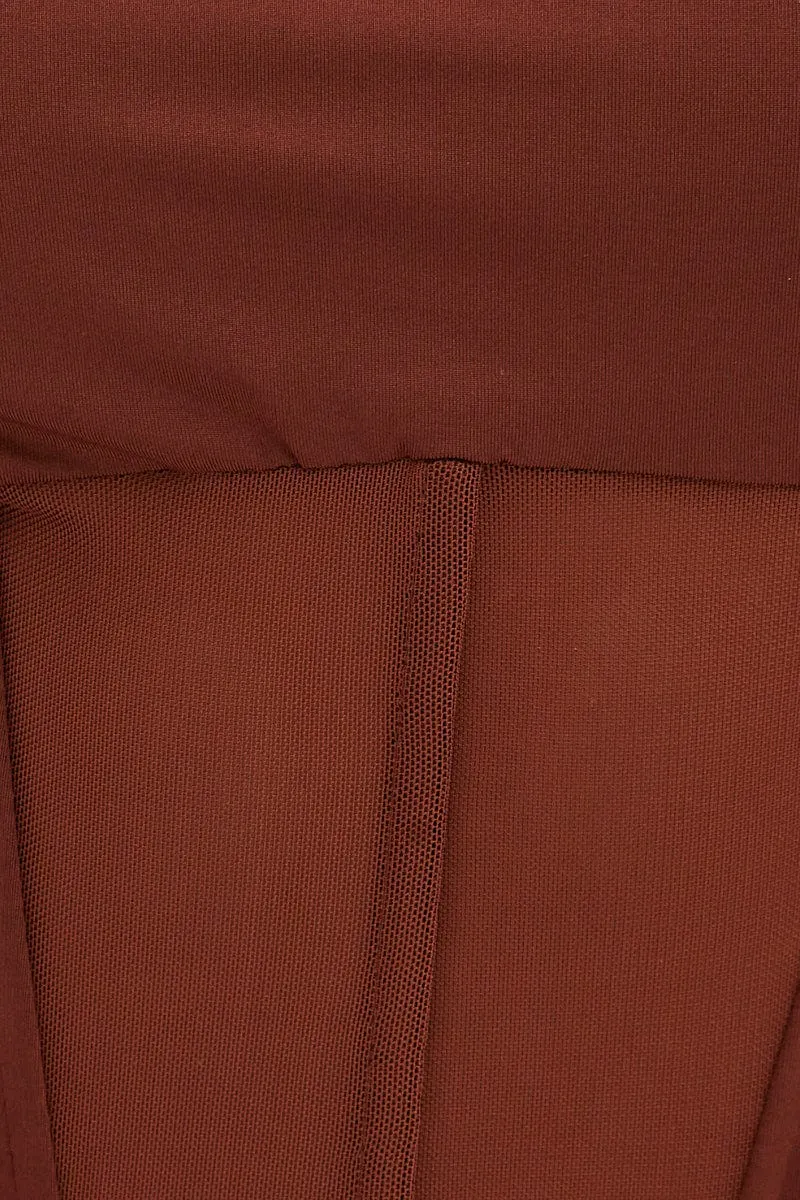 Brown Corset Top Strappy