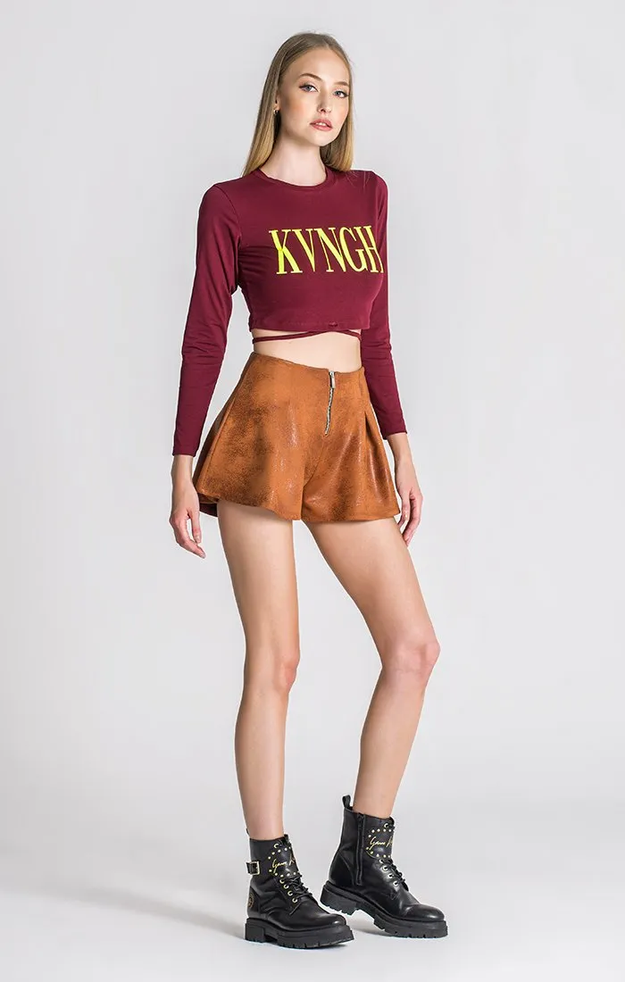 Burgundy Lucifer Long Sleeve Tee