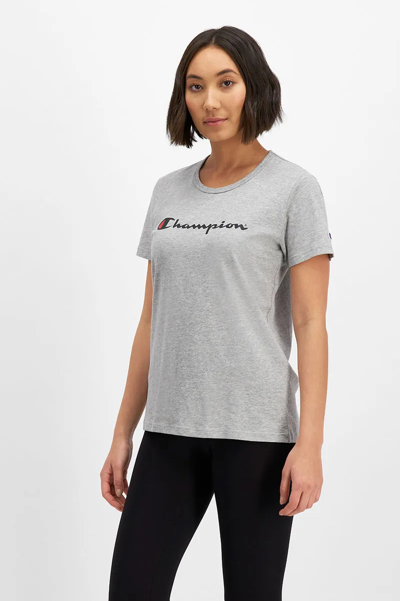 Champion Women's Script Short Sleeve Tee