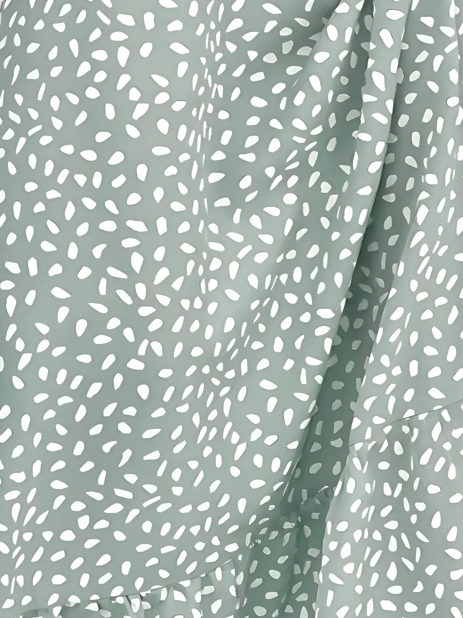 Dots Print Ruffled Cap Sleeves Smocked Waist Maxi Dress