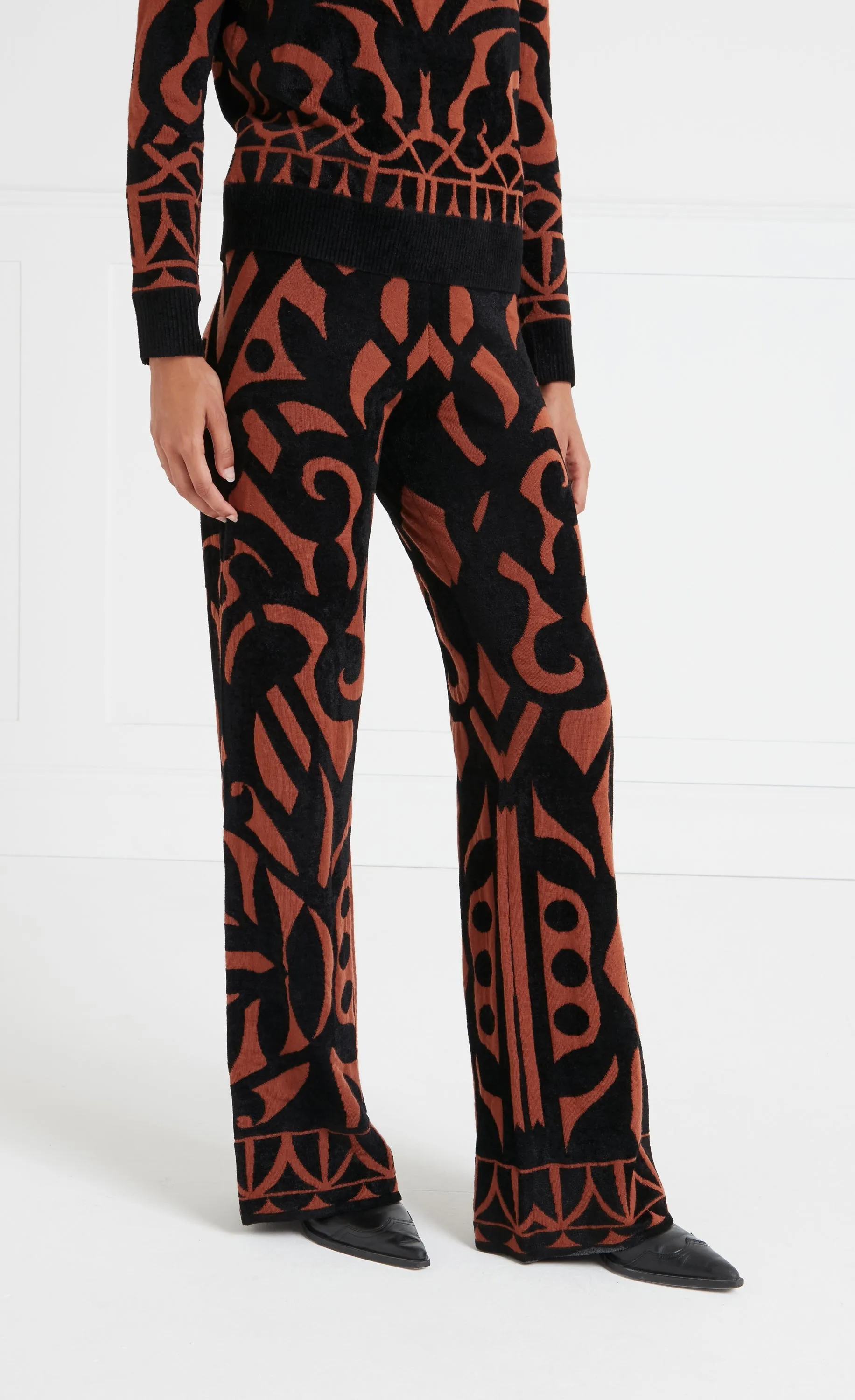 Jani Knit Trousers - Toffee Mix