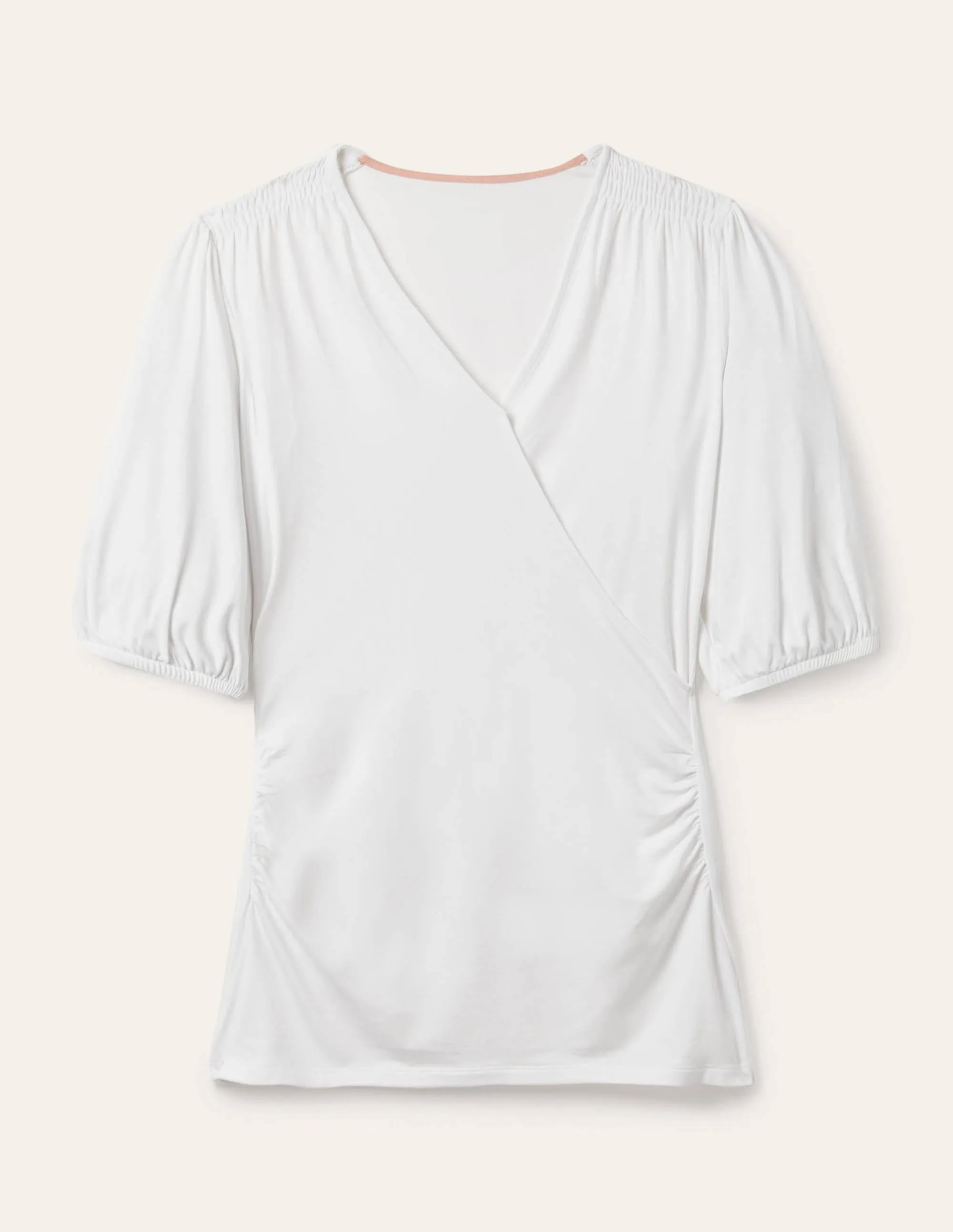 Joanna Wrap Top-White