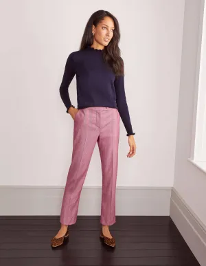 Kennford Tweed Trousers-Pink Herringbone