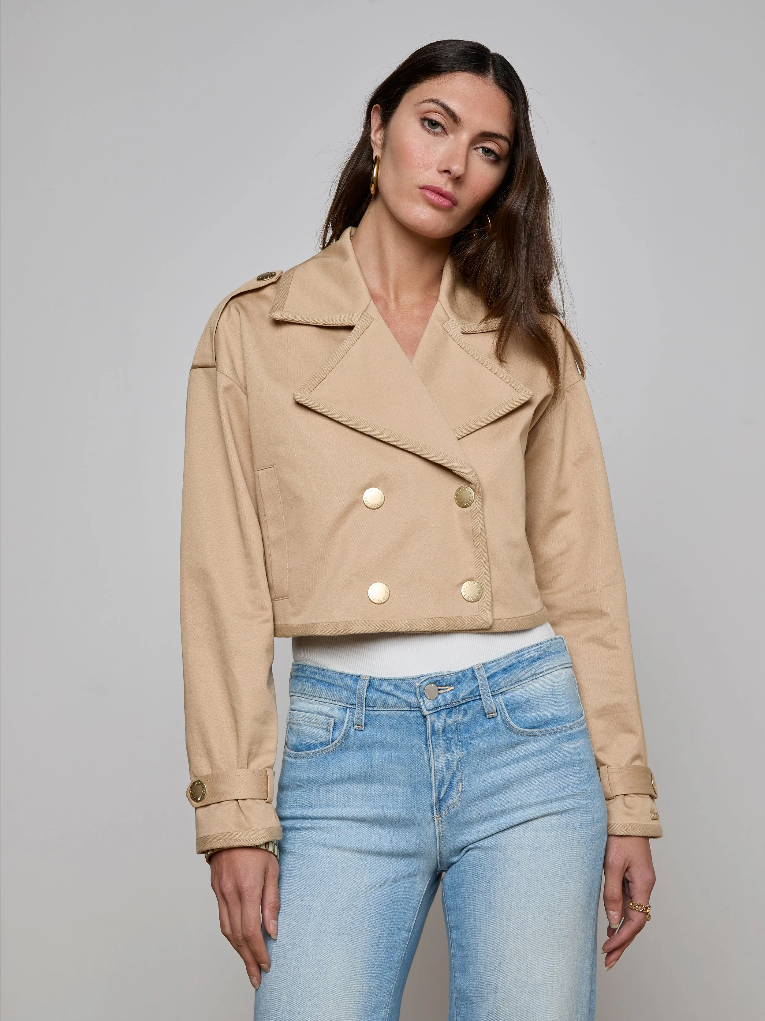 Kento Cropped Trench Coat