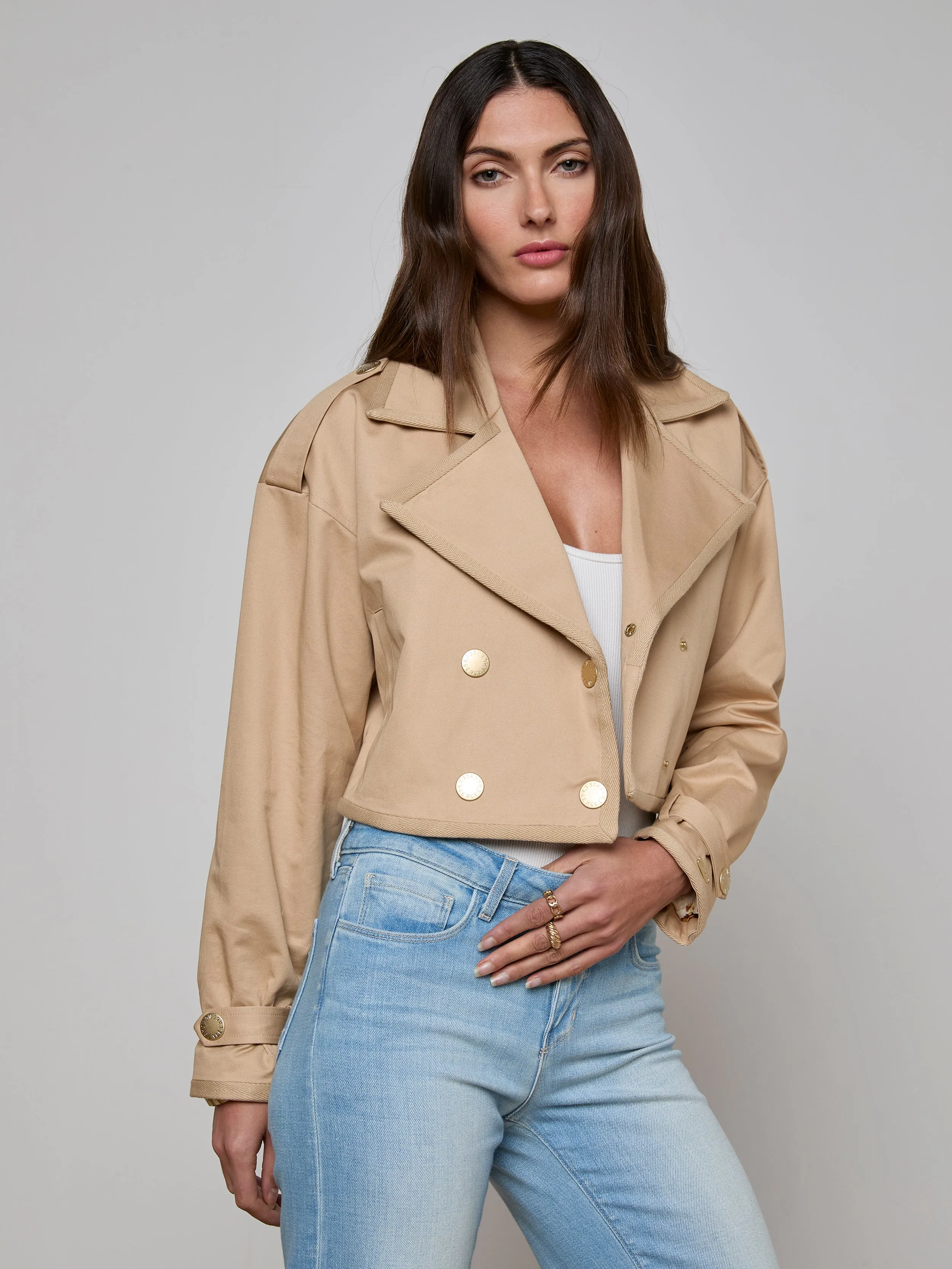 Kento Cropped Trench Coat