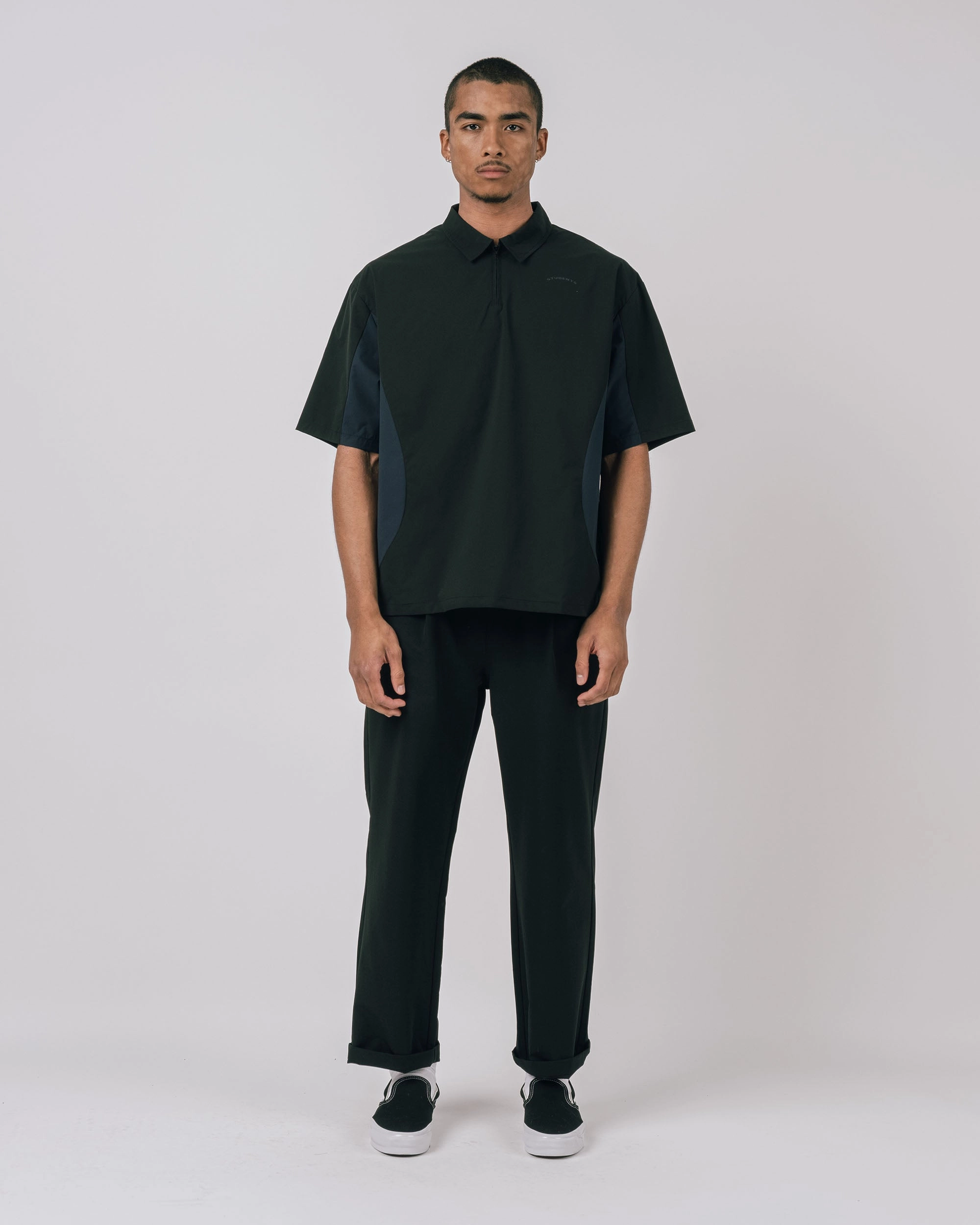 Linwood S/S Poplin Zip Polo