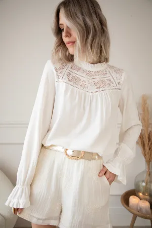 Melody Lace Beige - Blouse