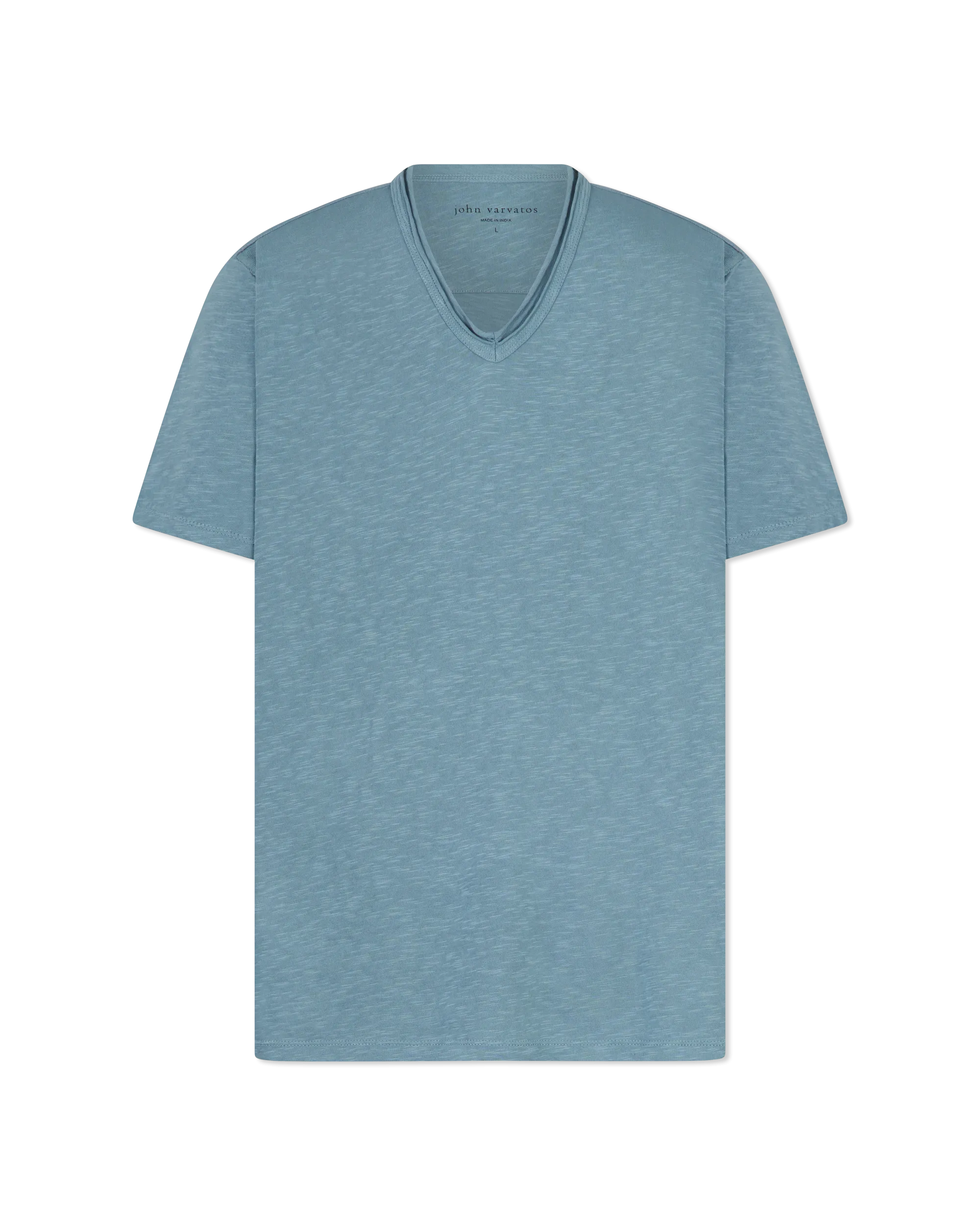 Miles Raw Edge Slub V-Neck T-Shirt