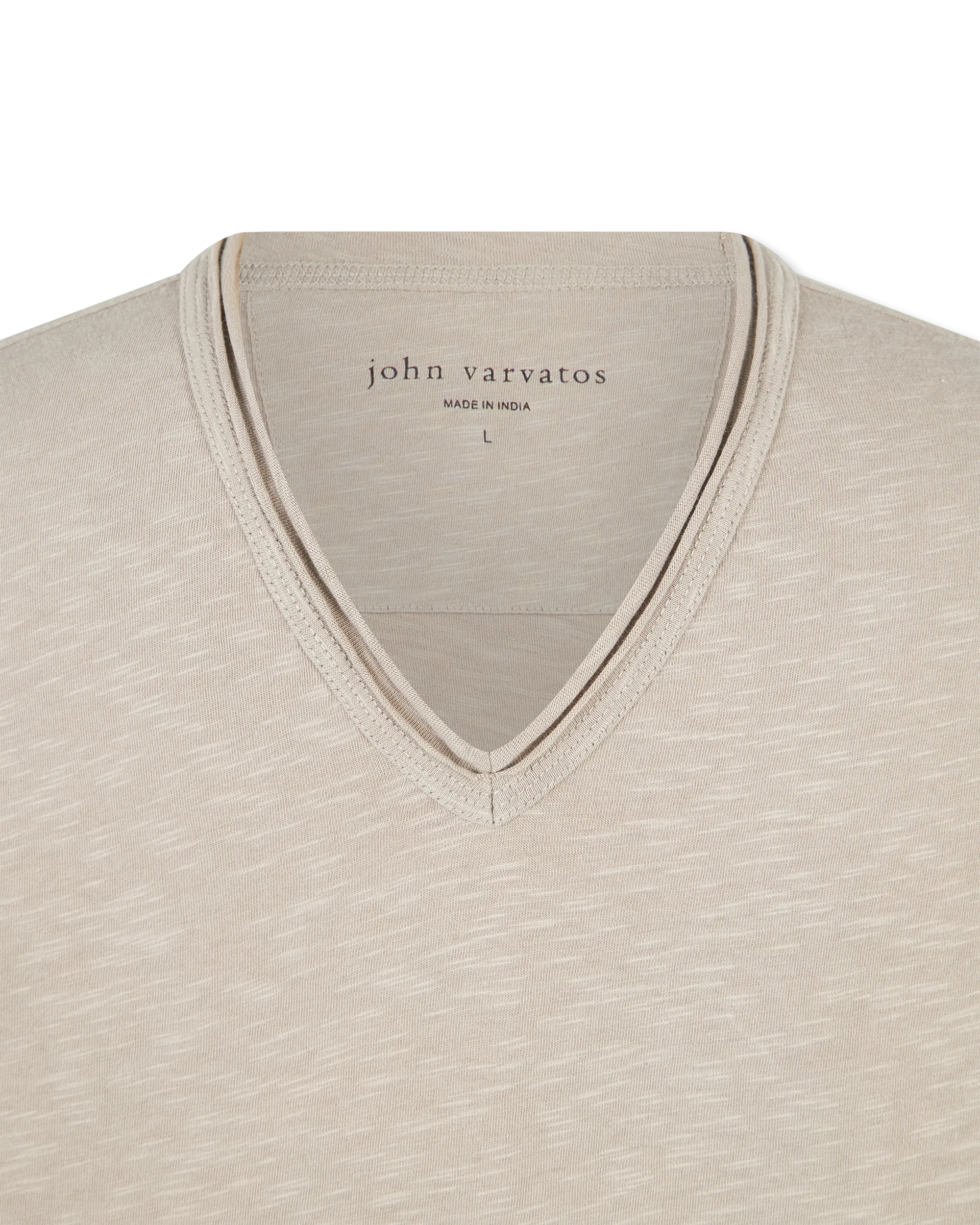 Miles Raw Edge Slub V-Neck T-Shirt