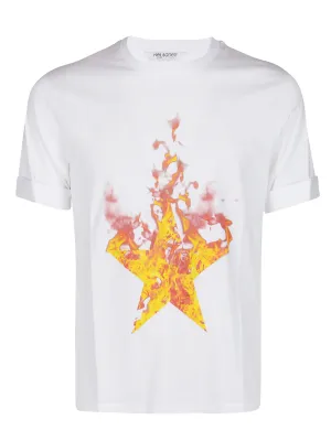 Neil Barrett Firestars Print Slim-Fit T-Shirt