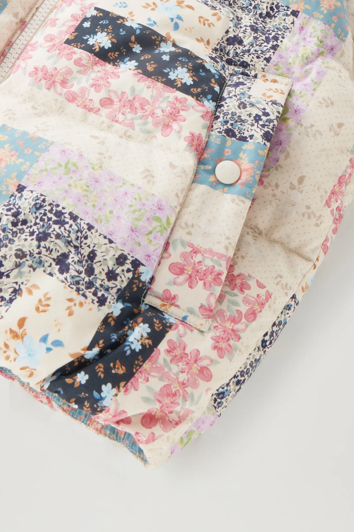 Pennsylvania Quilted Vest with Patchwork Print CREAM PATCHWORK