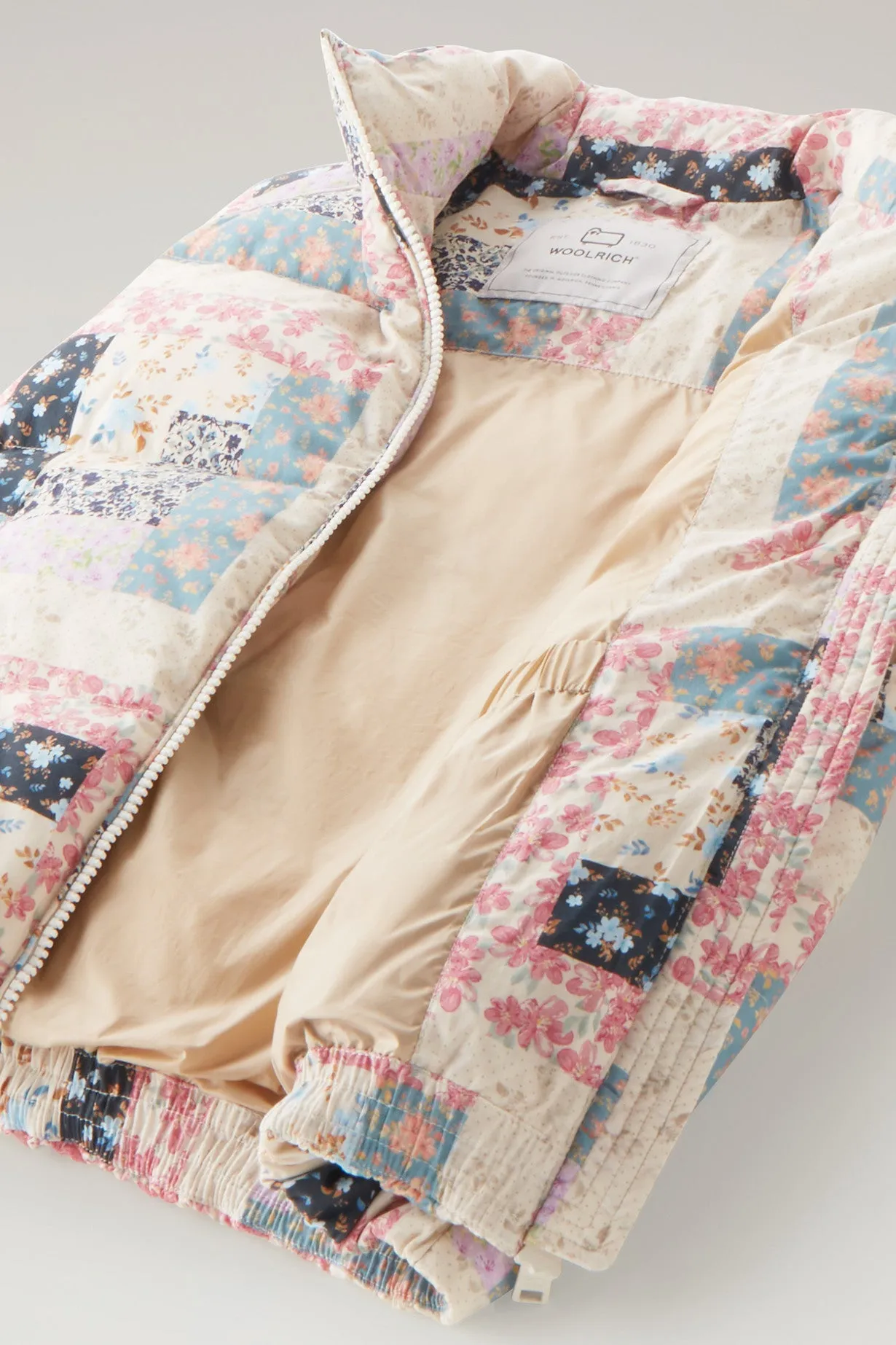 Pennsylvania Quilted Vest with Patchwork Print CREAM PATCHWORK