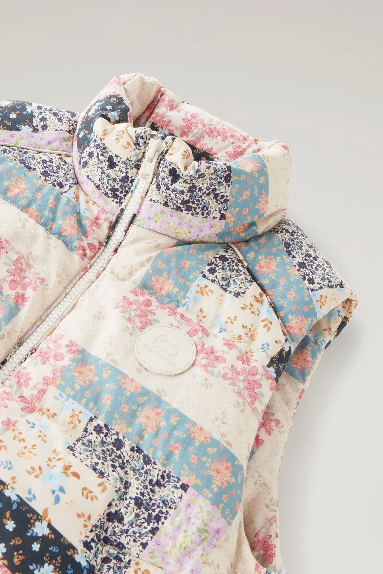 Pennsylvania Quilted Vest with Patchwork Print CREAM PATCHWORK