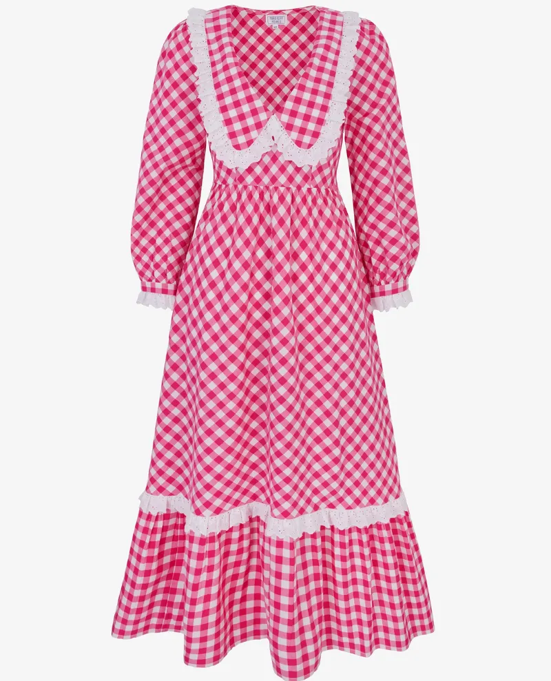 Pink City Prints Esme Berry Gingham Dress