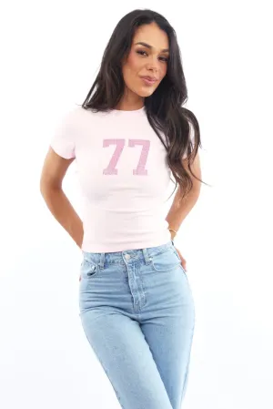 Pink Graphic Tee Short Sleeve
