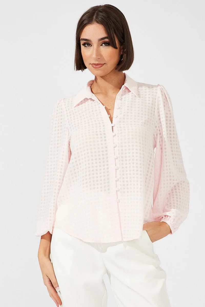 Pink Shirt Long Sleeve Texture
