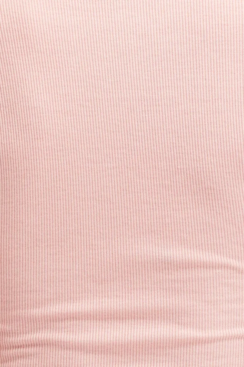 Pink T Shirt Short Sleeve Crew Neck