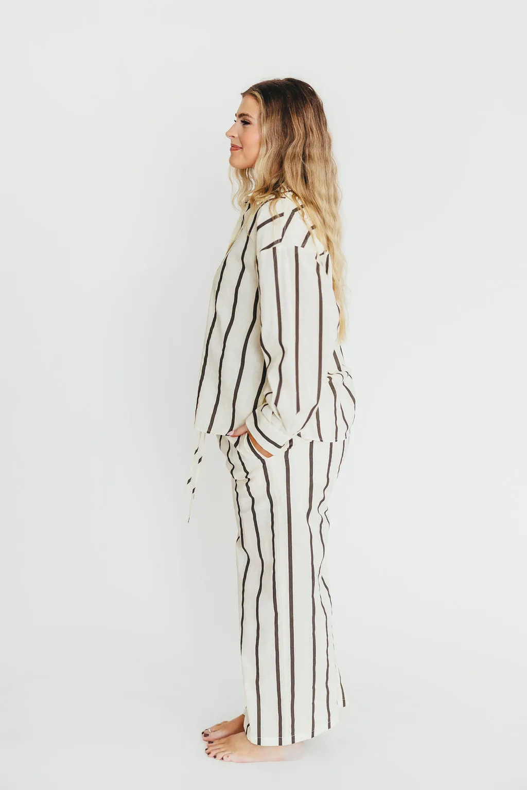 Rowan Pants in Black Stripe