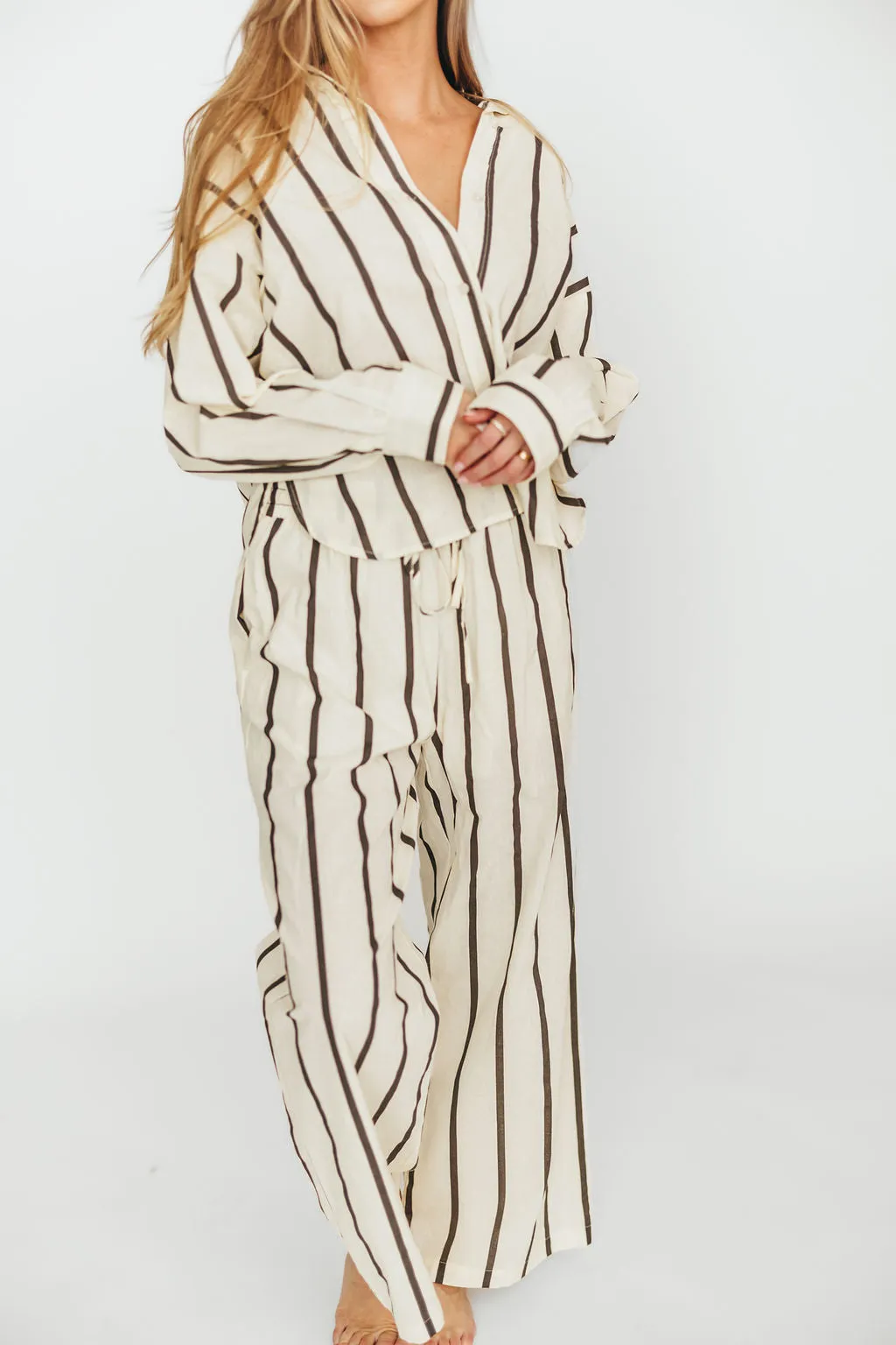 Rowan Pants in Black Stripe