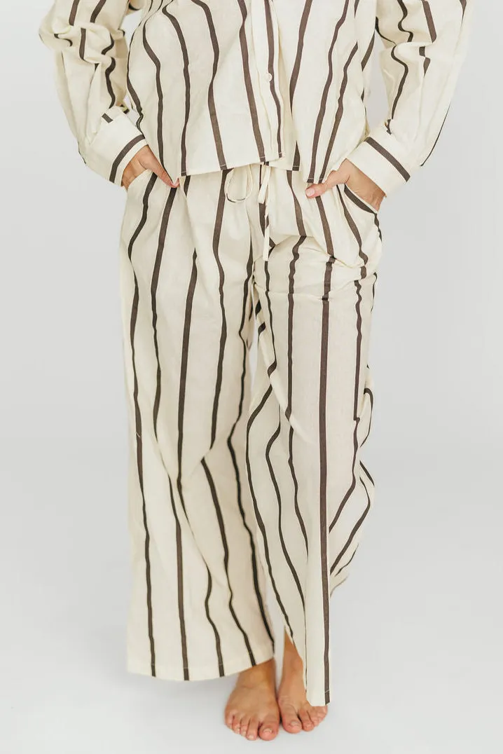 Rowan Pants in Black Stripe