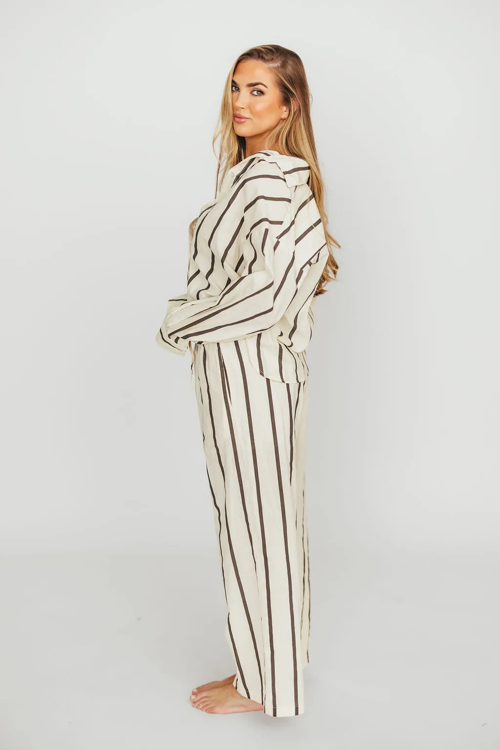 Rowan Pants in Black Stripe