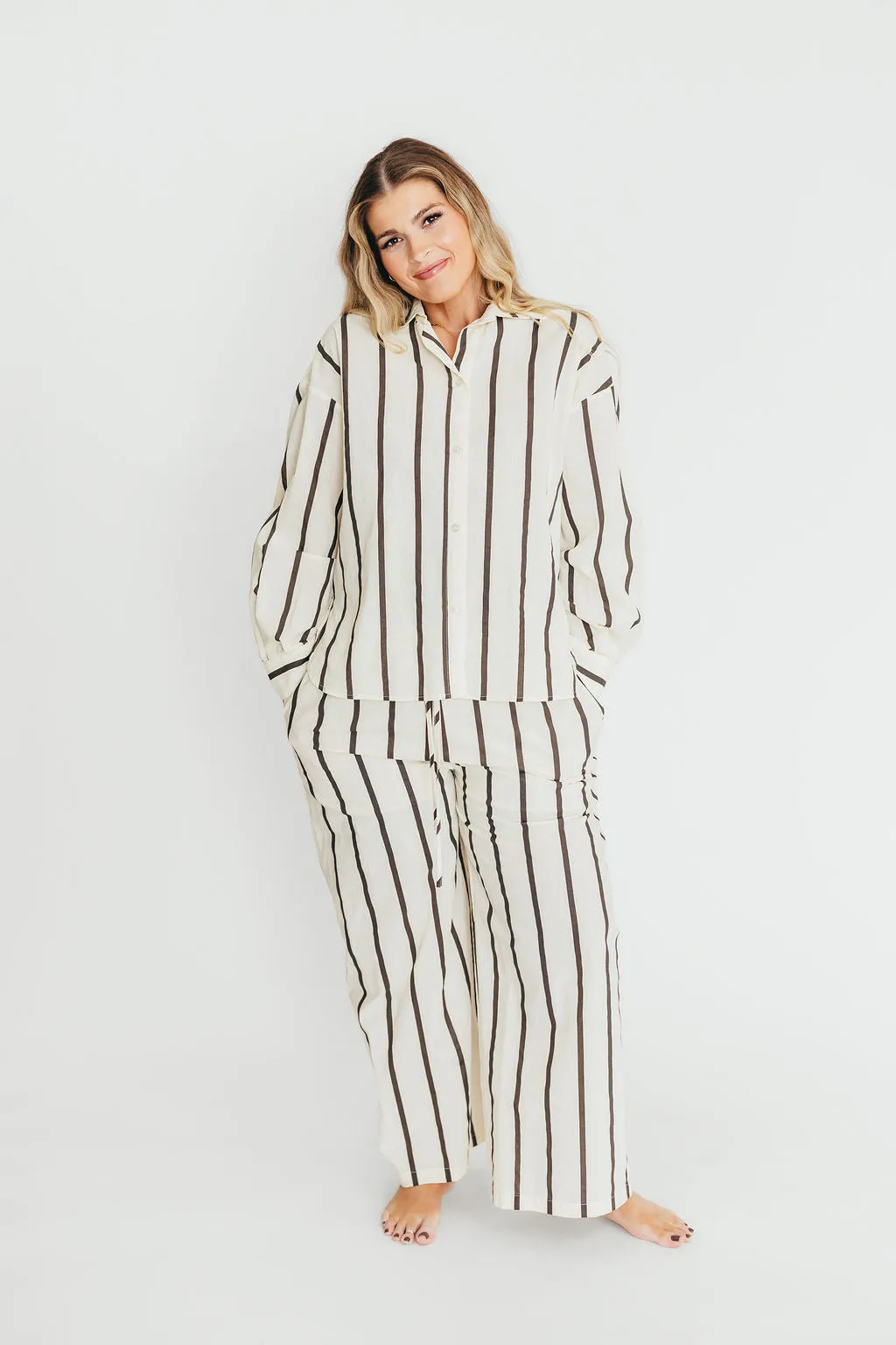 Rowan Pants in Black Stripe