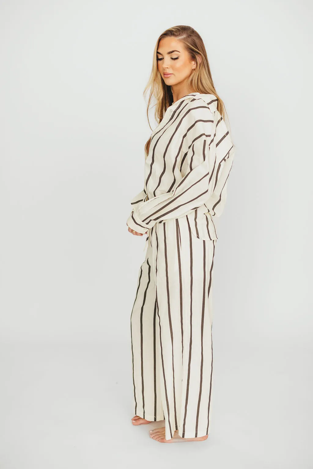 Rowan Pants in Black Stripe