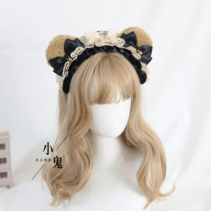 Ruffled Bear Ear Headband