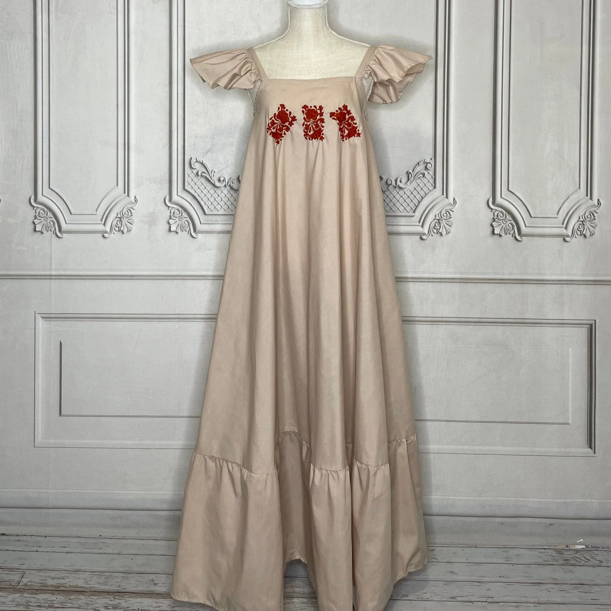 San Antonino Maxi Summer Dress - Burnt Orange