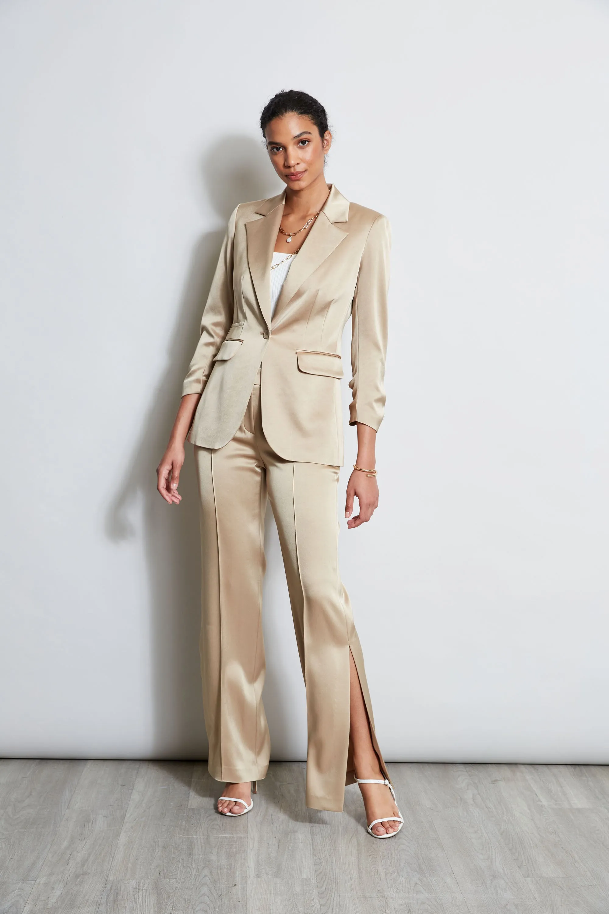 Satin Side Slit Pant