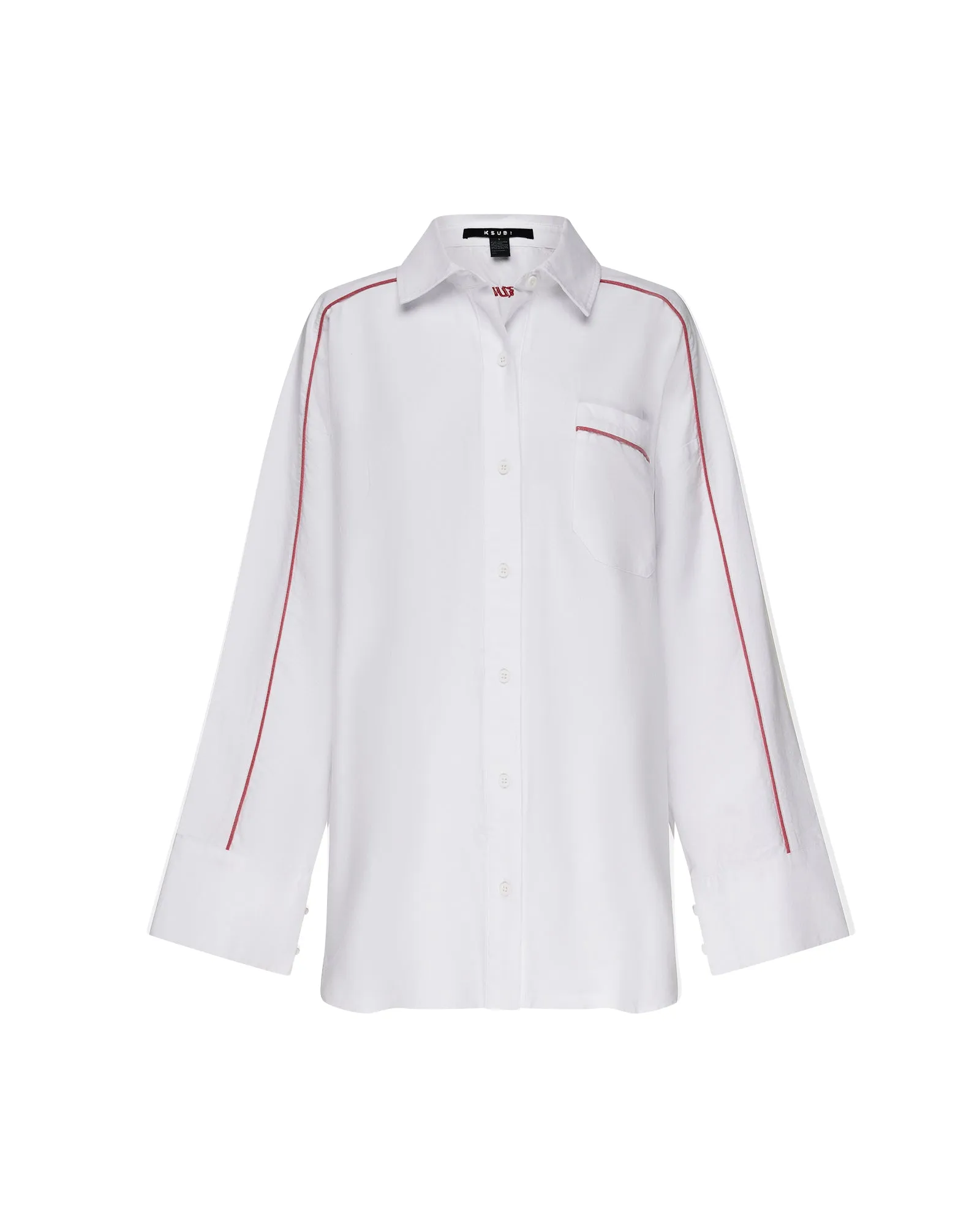 STINGER ASTRA LS SHIRT WHITE/RED