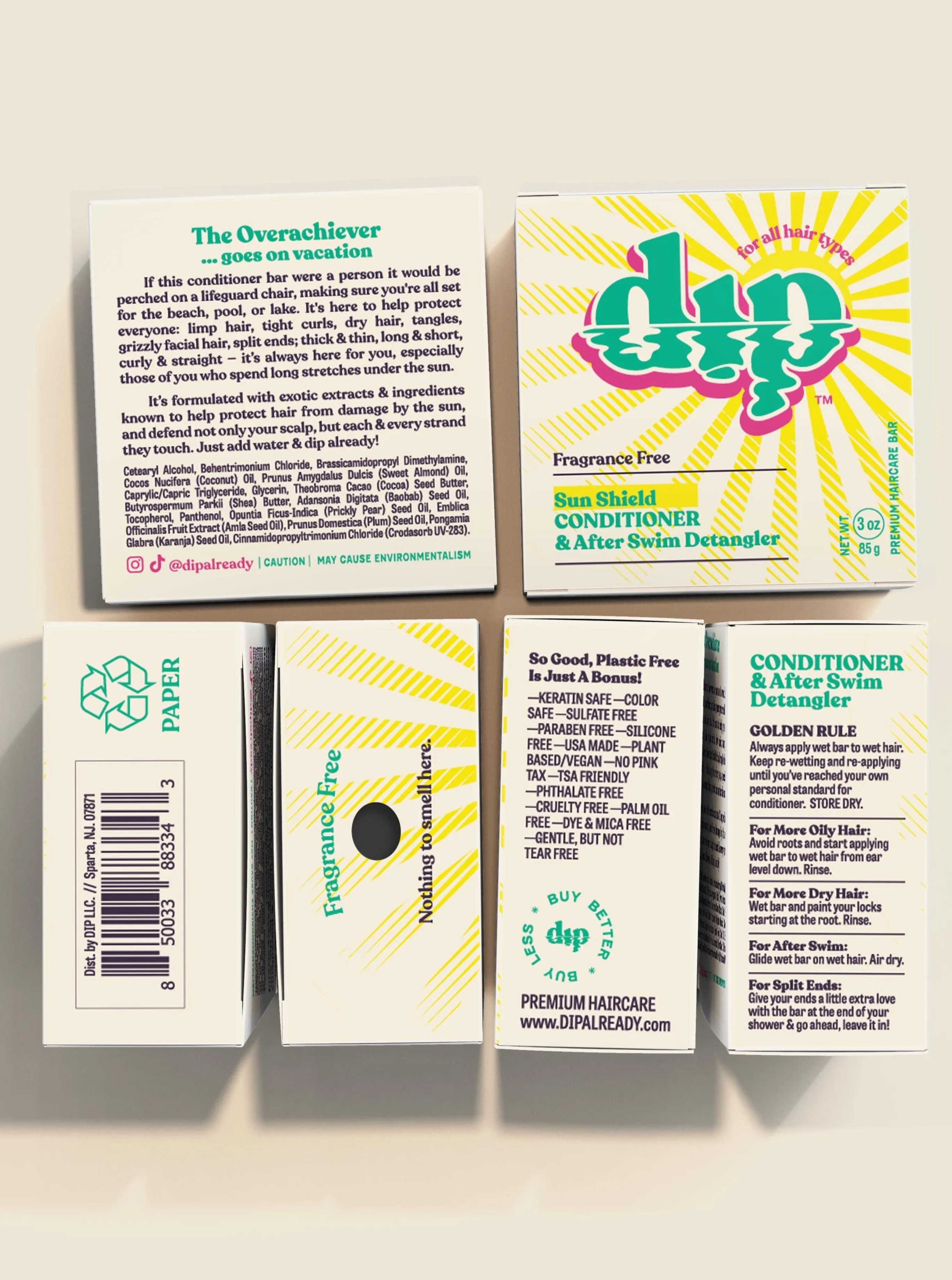 Sun Shield: Conditioner Bar & After Swim Detangler
