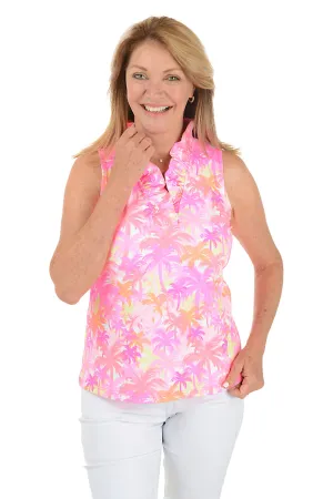 Sunset Grove UPF50  Ruffle Sleeveless Top