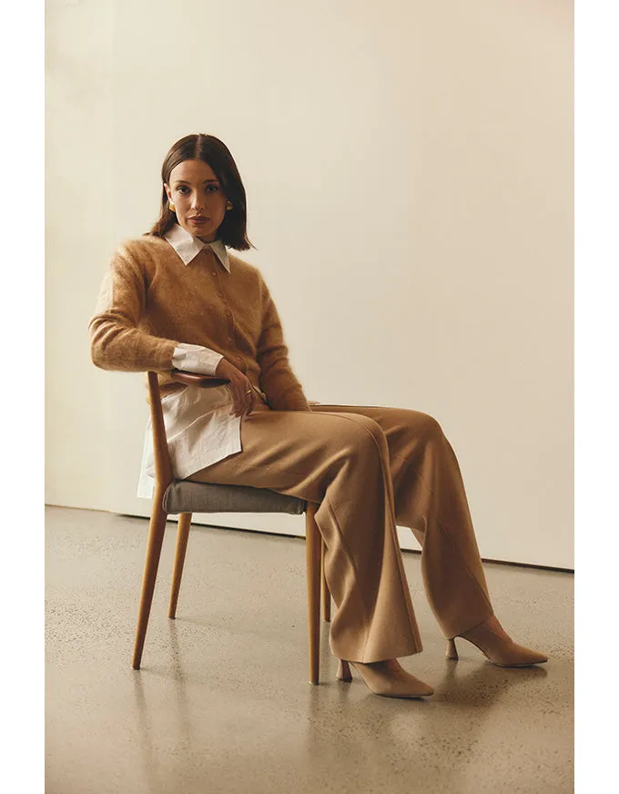 Sydney Cardi Tan - Brushed Cashmere