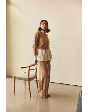 Sydney Cardi Tan - Brushed Cashmere