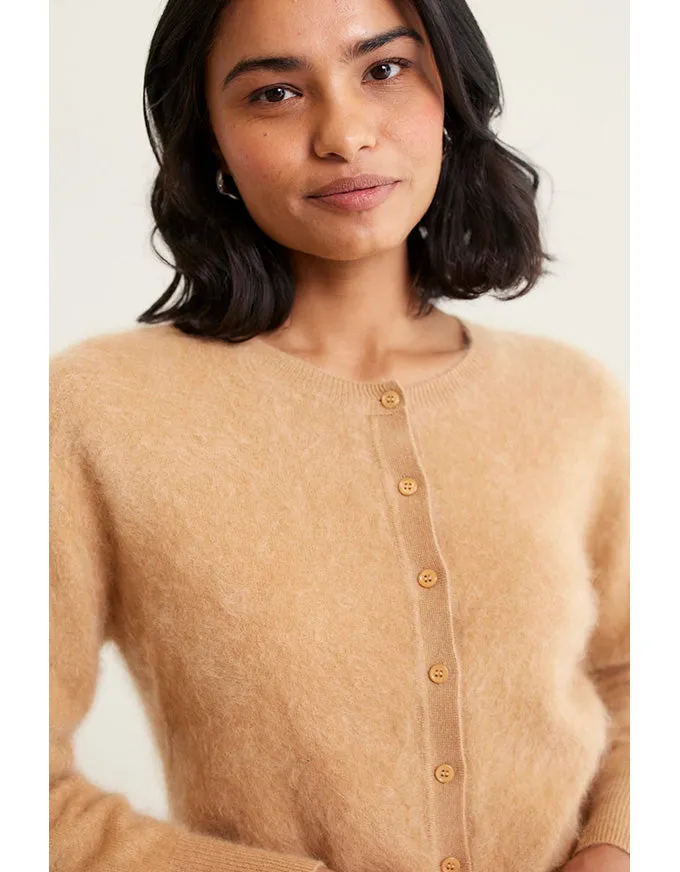 Sydney Cardi Tan - Brushed Cashmere