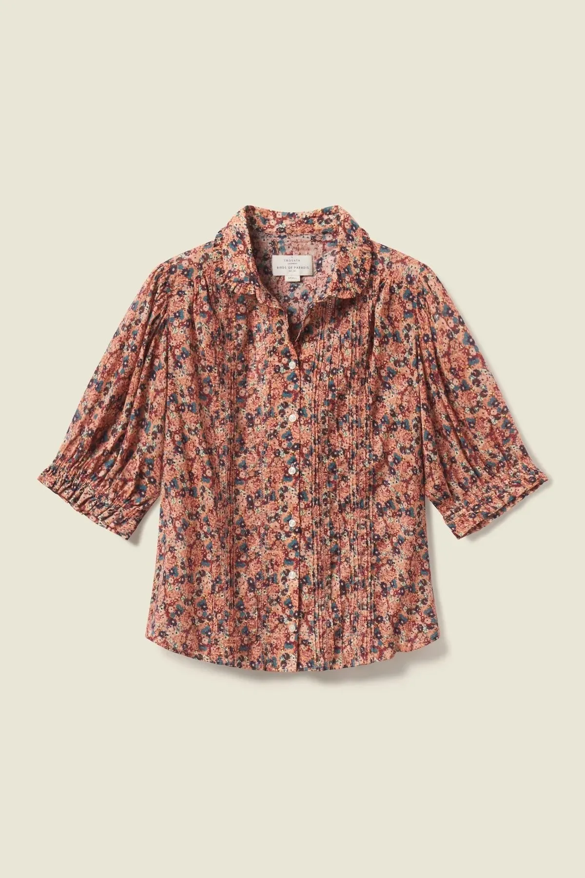 Trovata - Cranberry Ditsy Gemma Blouse