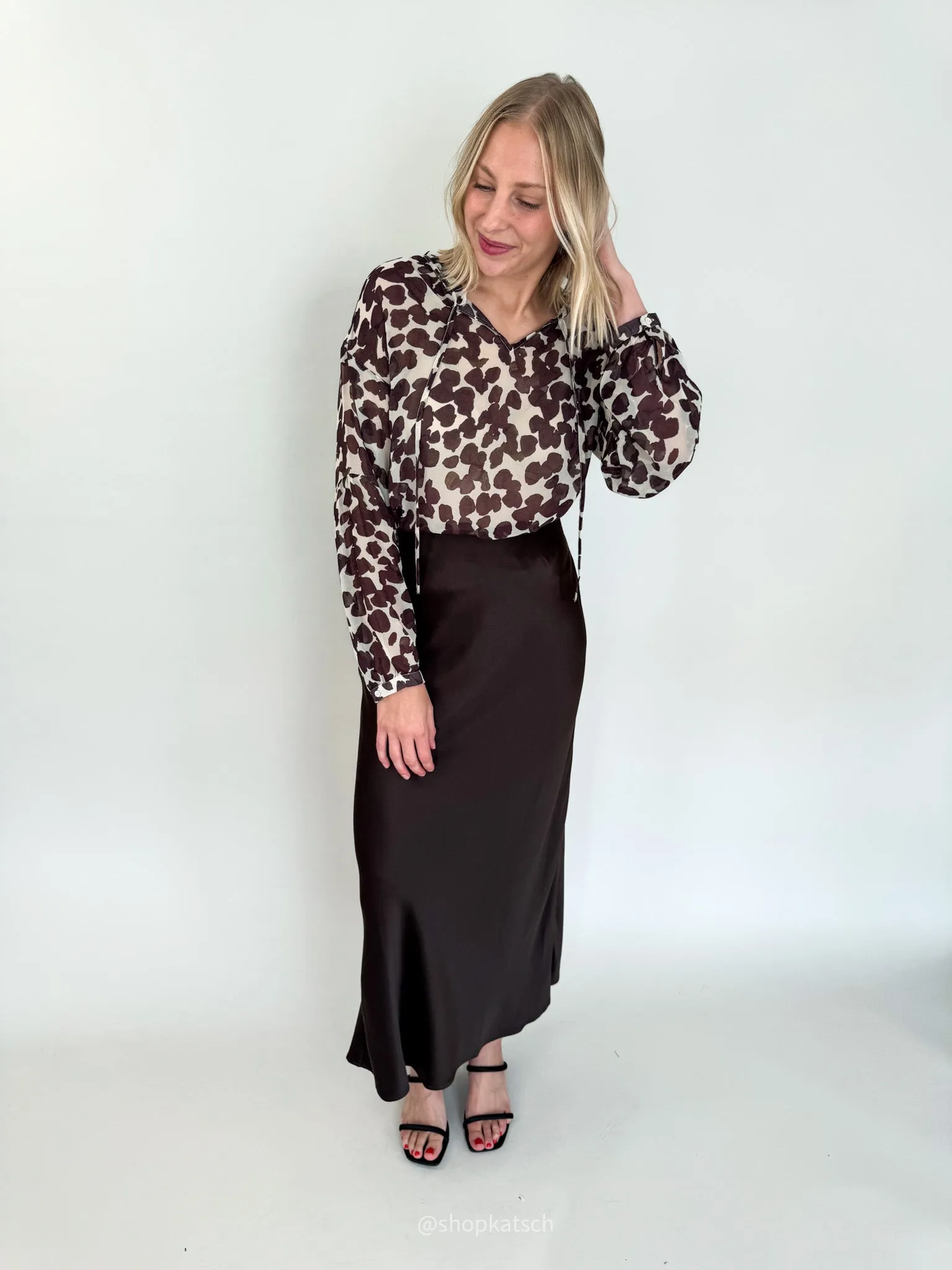 Watermark Spotted Blouse