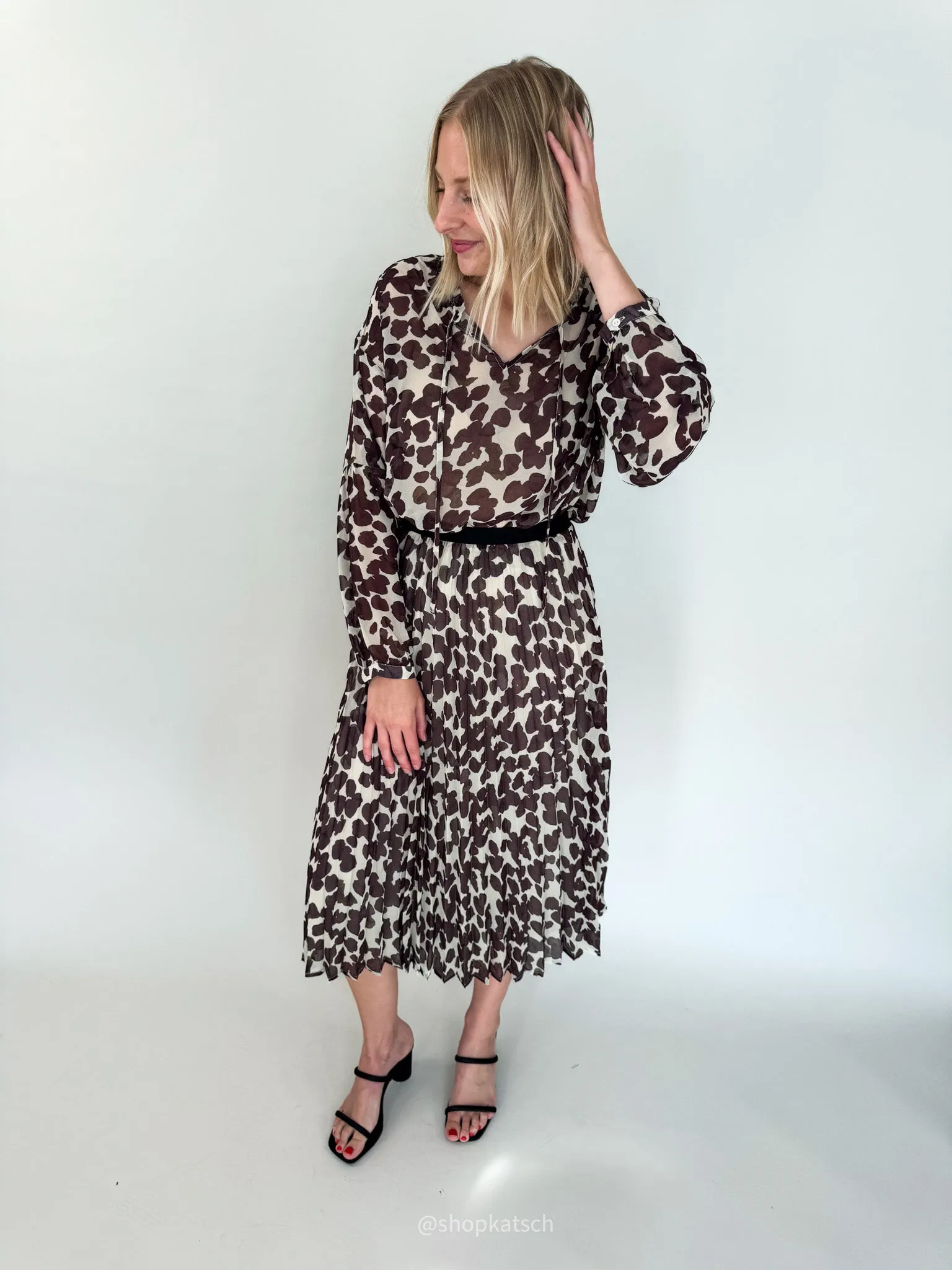 Watermark Spotted Blouse