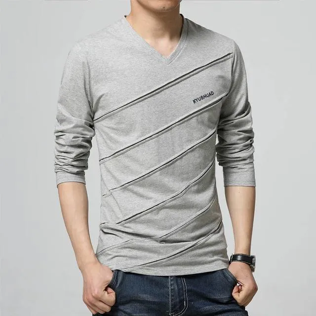 West Louis™ Designer Made V Collar T Shirt